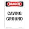 Signmission OSHA Danger Sign, Caving Ground, 14in X 10in Decal, 10" W, 14" L, Portrait, Caving Ground OS-DS-D-1014-V-2488 - alternate 1